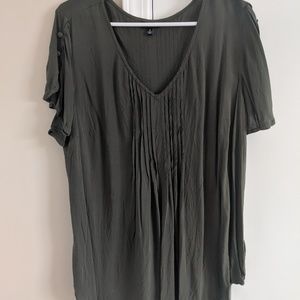 Army green blouse